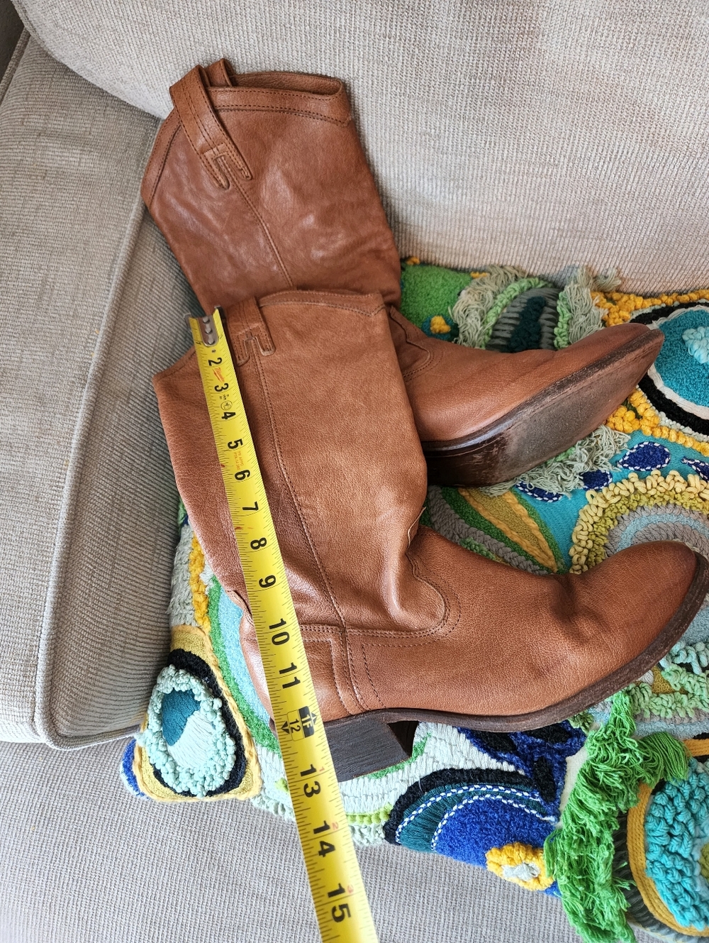 Menorca Leather Mid-Calf Boots in Brown - Picture 12 of 13
